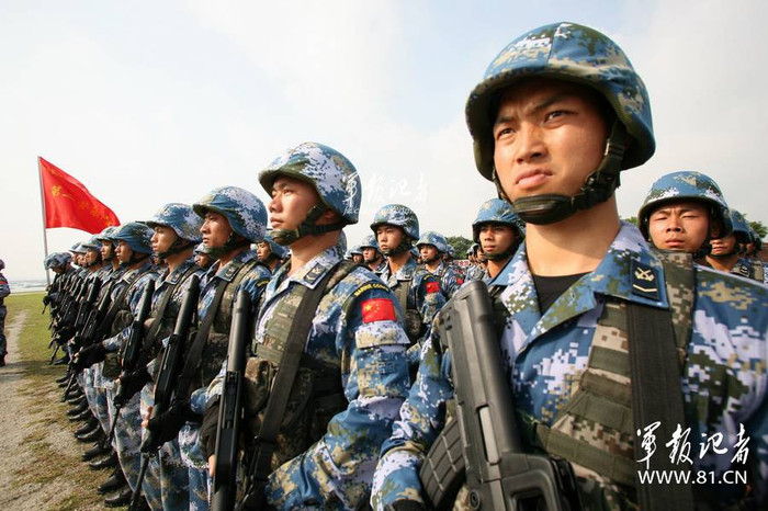 Lực lượng thủy quân lục chiến Trung Quốc dàn quân Lực lượng thủy quân lục chiến Trung Quốc dàn quân