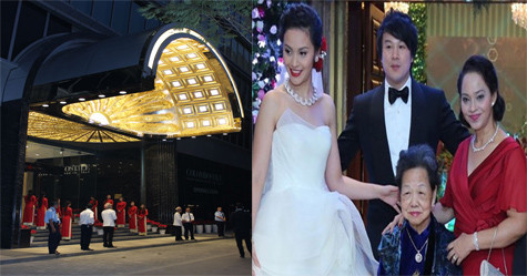 Bức ảnh cưới của Thanh Bùi và nơi diễn ra tiệc cưới sang trọng. Ảnh: Ihay