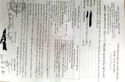 Bà N. phải đặt cọc 50 triệu đồng, khi nào bay sang châu âu được thì trả nốt số tiền còn lại. Bà N. phải đặt cọc 50 triệu đồng, khi nào bay sang châu âu được thì trả nốt số tiền còn lại.