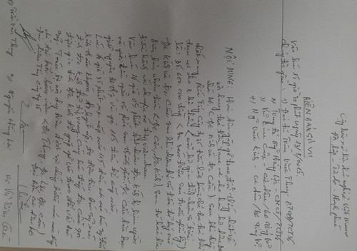 Biên bản sự vụ chiều ngày 13/8 tại trụ sở Tổng công ty 36