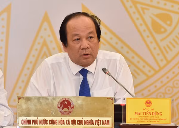 Bộ trưởng, Chủ nhiệm Văn phòng Chính phủ Mai Tiến Dũng. (Ảnh: Nhật Bắc/VGP)