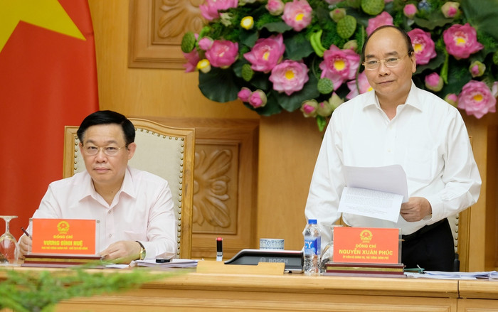 Thủ tướng phát biểu tại buổi họp. (Ảnh: VGP) Thủ tướng phát biểu tại buổi họp. (Ảnh: VGP)