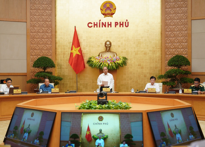 Thủ tướng chủ trì phiên họp. Ảnh: VGP