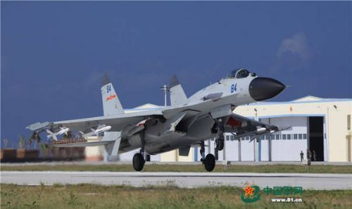 Hình ảnh J-11 triển khai bất hợp pháp trên đảo Phú Lâm, Hoàng Sa, Đà Nẵng, Việt Nam do truyền thông nhà nước Trung Quốc công bố. Ảnh: 81.cn. Hình ảnh J-11 triển khai bất hợp pháp trên đảo Phú Lâm, Hoàng Sa, Đà Nẵng, Việt Nam do truyền thông nhà nước Trung Quốc công bố. Ảnh: 81.cn.