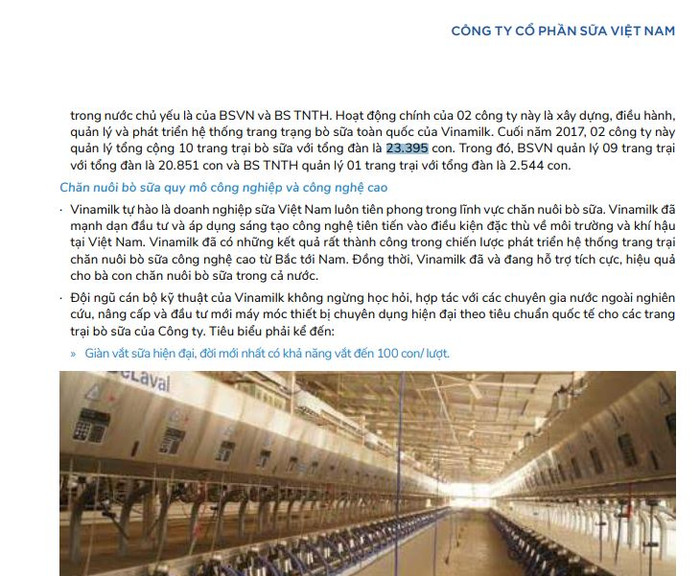 Ảnh chụp màn hình Báo cáo thường niên năm 2017 của Vinamilk, một phần trang 72. Ảnh chụp màn hình Báo cáo thường niên năm 2017 của Vinamilk, một phần trang 72.