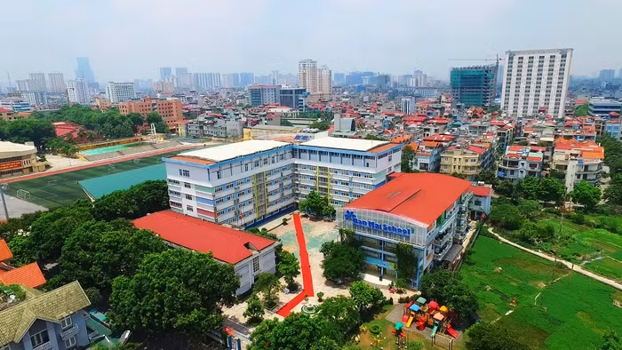 Hệ thống giáo dục Ban Mai nhìn từ trên cao. (Ảnh: Hệ thống Ban Mai cung cấp)