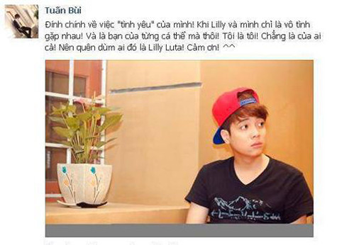 Bùi Anh Tuấn cho biết đã chia tay Lily Luta Bùi Anh Tuấn cho biết đã chia tay Lily Luta