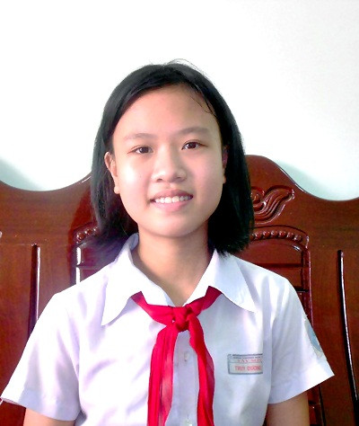 Em Đào Thụy Thùy Dương, lớp 6/10 THCS Tây Sơn (Đà Nẵng) đoạt giải Nhất toàn quốc thi viết thư UPU toàn quốc. Em Đào Thụy Thùy Dương, lớp 6/10 THCS Tây Sơn (Đà Nẵng) đoạt giải Nhất toàn quốc thi viết thư UPU toàn quốc.