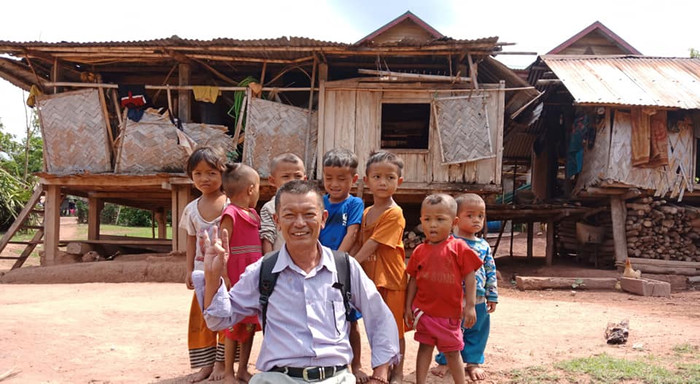 Ông Cời của các em nhỏ. Ảnh: NVCC Ông Cời của các em nhỏ. Ảnh: NVCC