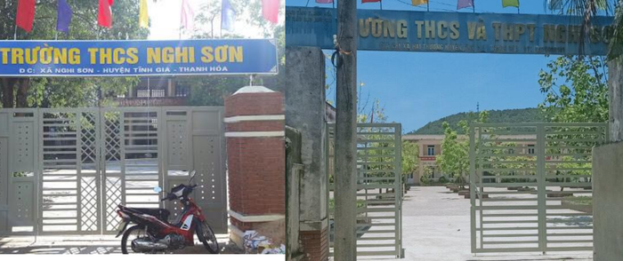 Hai trường Nghi Sơn khác nhau ở Thanh Hóa. Ảnh: LC Hai trường Nghi Sơn khác nhau ở Thanh Hóa. Ảnh: LC