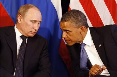 Tổng thống Nga Vladimir Putin và người đồng cấp Mỹ Barack Obama.