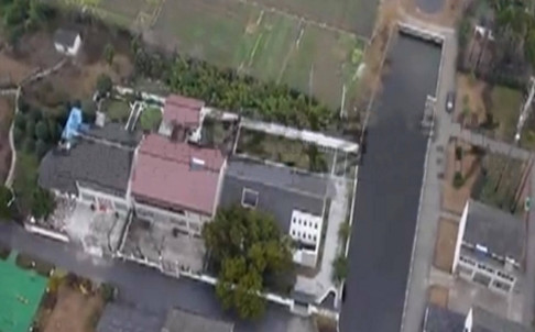 Biệt thự gia đình Chu Vĩnh Khang nhìn từ trên cao.