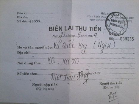 Bà Lan phải thanh toán tiền viện phí cho em trai sau khi bị Công an quận Hai Bà Trưng (Hà Nội) bắt giam. Bà Lan phải thanh toán tiền viện phí cho em trai sau khi bị Công an quận Hai Bà Trưng (Hà Nội) bắt giam.