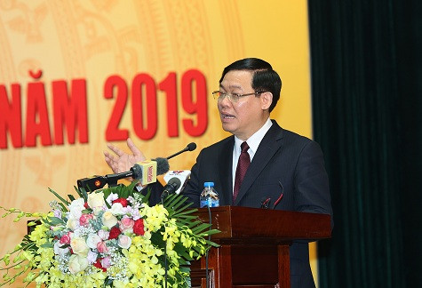 Phó Thủ tướng Vương Đình Huệ phát biểu tại hội nghị. Ảnh: VGP Phó Thủ tướng Vương Đình Huệ phát biểu tại hội nghị. Ảnh: VGP