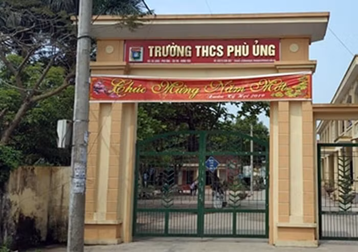 Trường Trung học cơ sở Phù Ủng. (Ảnh: L.H)