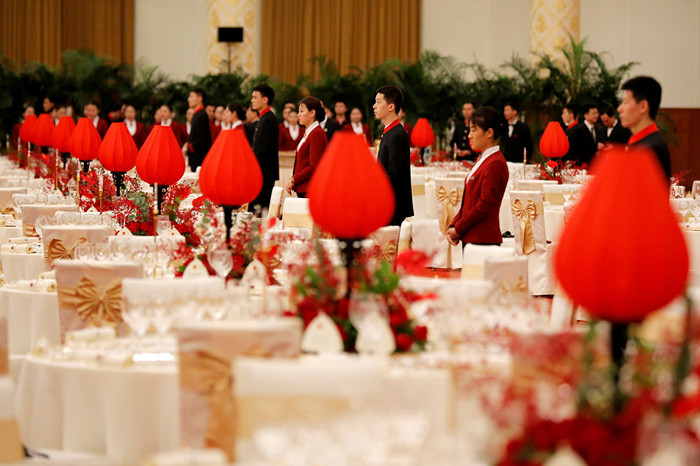 Ông Tập Cận Bình thết yến đãi quốc khách đến dự Diễn đàn quốc tê Một vành đai, một con đường. Ảnh: Sputnik. Ông Tập Cận Bình thết yến đãi quốc khách đến dự Diễn đàn quốc tê Một vành đai, một con đường. Ảnh: Sputnik.