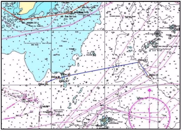 Sơ đồ đường phân định ranh giới thềm lục địa Việt Nam - Indosesia. Nguồn: Vụ Luật pháp và Điều ước quốc tế Bộ Ngoại giao.