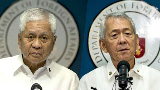 Hai cựu Ngoại trưởng Philippines Albert del Rosario và Perfecto Yasay, ảnh: Rappler. Hai cựu Ngoại trưởng Philippines Albert del Rosario và Perfecto Yasay, ảnh: Rappler.
