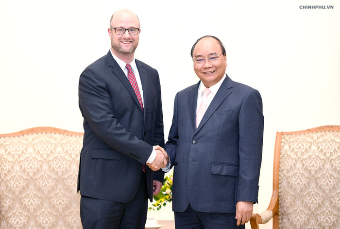 Thủ tướng tiếp đoàn doanh nghiệp Hoa Kỳ. (Ảnh: VGP) Thủ tướng tiếp đoàn doanh nghiệp Hoa Kỳ. (Ảnh: VGP)