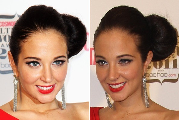 Tulisa Contostavlos tạo ấn tượng mạnh với kiểu búi lệch hẳn về một bên, nhưng không phải ai cũng "có gan" làm kiểu tóc lạ mắt này như người đẹp. Tulisa Contostavlos tạo ấn tượng mạnh với kiểu búi lệch hẳn về một bên, nhưng không phải ai cũng "có gan" làm kiểu tóc lạ mắt này như người đẹp.