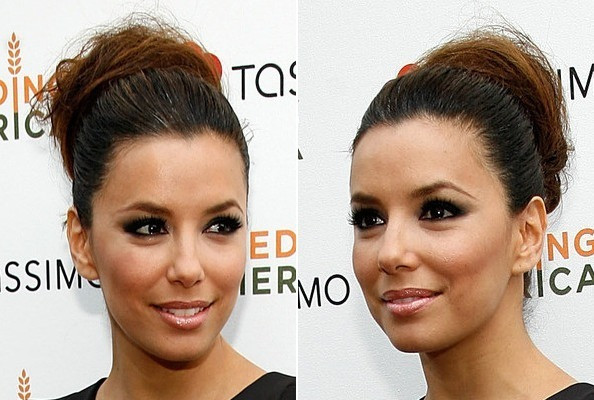 Eva Longoria là ngôi sao nữ khá cầu kỳ và chăm sóc nhiều cho mái tóc, cô có nhiều kiểu tóc đẹp và kiểu búi xù này thật hợp với vẻ đẹp có chút hoang dã của nữ diễn viên này. Eva Longoria là ngôi sao nữ khá cầu kỳ và chăm sóc nhiều cho mái tóc, cô có nhiều kiểu tóc đẹp và kiểu búi xù này thật hợp với vẻ đẹp có chút hoang dã của nữ diễn viên này.