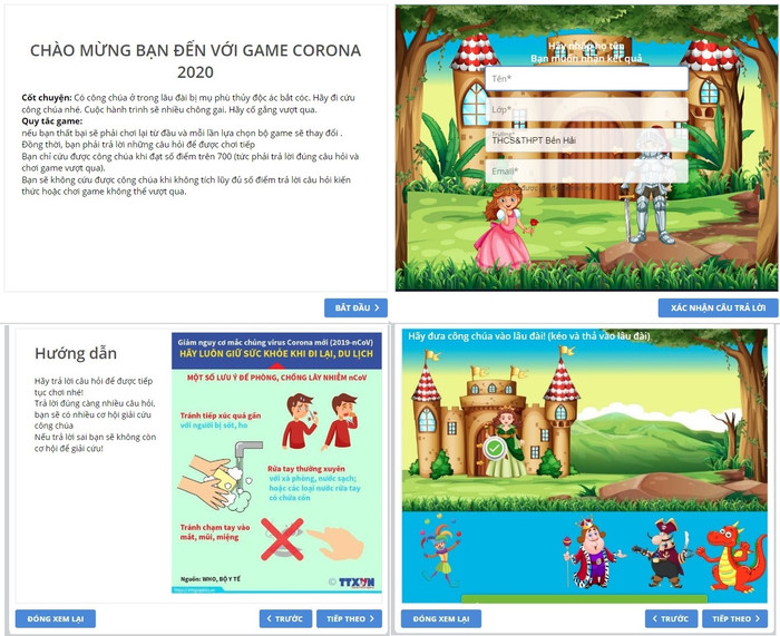 Bên trong game vui của thầy giáo Nguyễn Đăng Quảng. Ảnh chụp màn hình Bên trong game vui của thầy giáo Nguyễn Đăng Quảng. Ảnh chụp màn hình