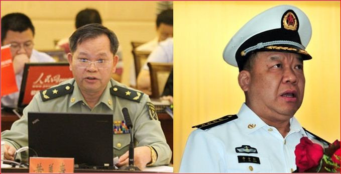 Hoàng Thiện Xuân (trái) Chính ủy quân khu tỉnh Quảng Đông và Lý Sỹ Hồng (phải), Phó tham mưu trưởng hạm đội Nam Hải tiền hô hậu ủng, chủ động đánh tiếng bóng gió về khả năng Trung Quốc dùng vũ lực trên biển Đông đúng lúc căng thẳng Scarborough leo thang sau phát biểu trên của ông Lương Quang Liệt Hoàng Thiện Xuân (trái) Chính ủy quân khu tỉnh Quảng Đông và Lý Sỹ Hồng (phải), Phó tham mưu trưởng hạm đội Nam Hải tiền hô hậu ủng, chủ động đánh tiếng bóng gió về khả năng Trung Quốc dùng vũ lực trên biển Đông đúng lúc căng thẳng Scarborough leo thang sau phát biểu trên của ông Lương Quang Liệt