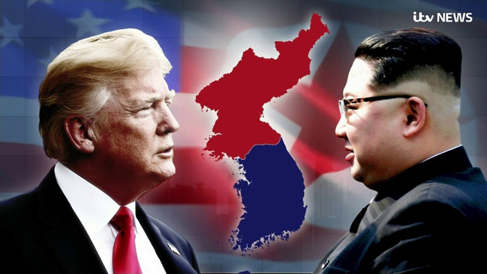 Tổng thống Mỹ Donald Trump và nhà lãnh đạo Triều Tiên Kim Jong-un, ảnh minh họa: ITV News. Tổng thống Mỹ Donald Trump và nhà lãnh đạo Triều Tiên Kim Jong-un, ảnh minh họa: ITV News.