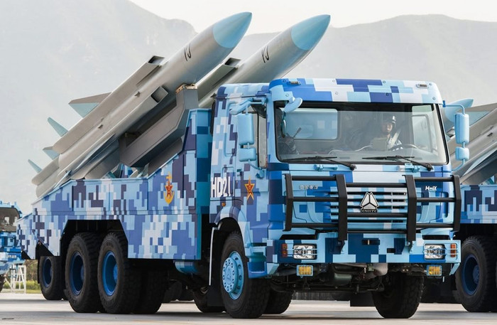 Tên lửa hành trình chống hạm YJ của Trung Quốc, hình minh họa, nguồn: Twitter.