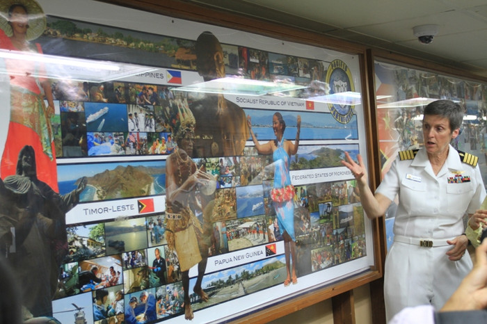 Ngày 28/8 hai tàu bệnh viện USNS Mercy (T-AH-19) và tàu cao tốc USNS Millinocket (JHSV 3) sẽ rời Đà Nẵng. Ngày 28/8 hai tàu bệnh viện USNS Mercy (T-AH-19) và tàu cao tốc USNS Millinocket (JHSV 3) sẽ rời Đà Nẵng.