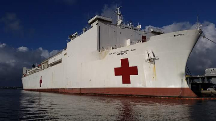 Tàu bệnh viện USNS Mercy (T-AH 19) của Hoa Kỳ sẽ tới Đà Nẵng. Ảnh tư liệu Tàu bệnh viện USNS Mercy (T-AH 19) của Hoa Kỳ sẽ tới Đà Nẵng. Ảnh tư liệu