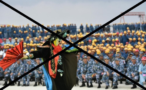 Trung Quốc tổ chức văn nghệ bất hợp pháp trên đá Vành Khăn, Trường Sa, Khánh Hòa, Việt Nam hôm 7/2, ảnh: Nhân Dân nhật báo 8/2/2016. Trung Quốc tổ chức văn nghệ bất hợp pháp trên đá Vành Khăn, Trường Sa, Khánh Hòa, Việt Nam hôm 7/2, ảnh: Nhân Dân nhật báo 8/2/2016.