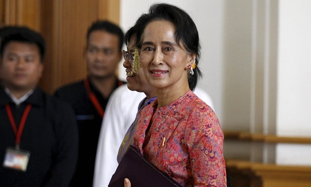 Bà Aung San Suu Kyi, Chủ tịch đảng NLD. Ảnh: The Guardian. Bà Aung San Suu Kyi, Chủ tịch đảng NLD. Ảnh: The Guardian.