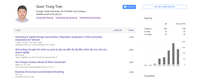 Google Scholar của ứng viên. Ảnh chụp màn hình Screenshot 2024-09-09 055131.png