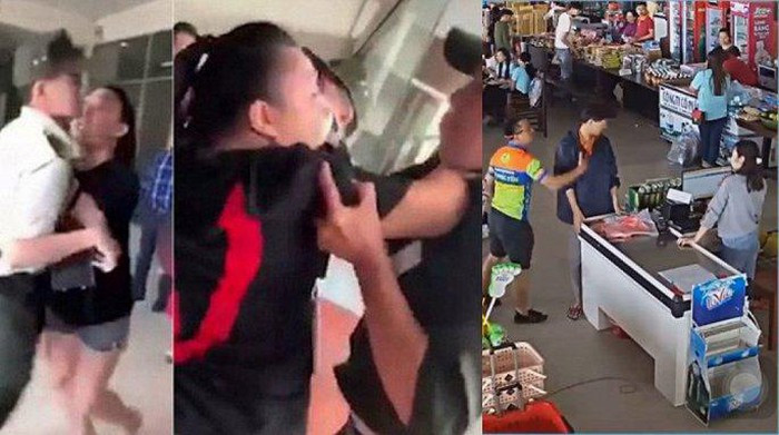 Những hành động phản cảm không thể chấp nhận được của bà Lê Thị Hiền và ông Nguyễn Xô Việt. Ảnh chụp từ clip. Những hành động phản cảm không thể chấp nhận được của bà Lê Thị Hiền và ông Nguyễn Xô Việt. Ảnh chụp từ clip.