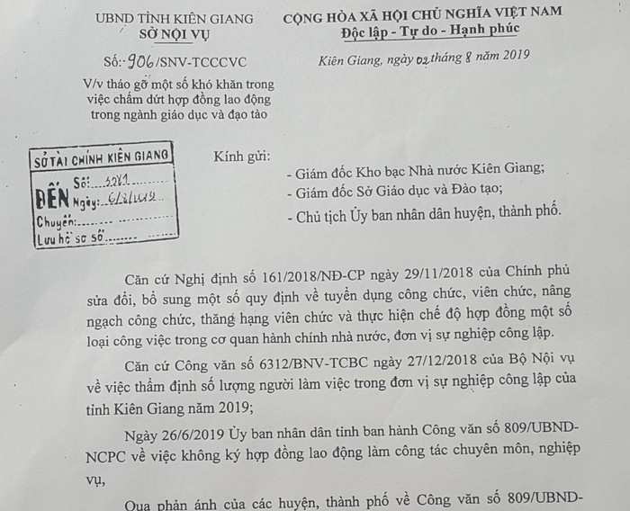 Công văn số 906/SNVTCCCVC. Công văn số 906/SNVTCCCVC.