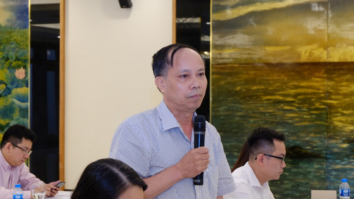 Ông Nguyễn Viết Cẩn phát biểu tại hội thảo. (Ảnh: Lại Cường)