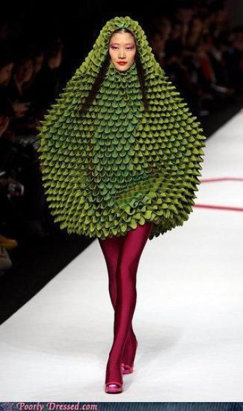 Sàn catwalk cũng "tôn thờ" chủ nghĩa rau củ quả.