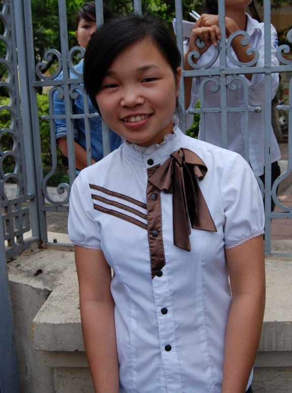 Thí sinh Lê Thị Hạnh (Thanh Hóa) dự thi khối M, Khoa Sư phạm mầm non ĐH Sư phạm Hà Nội