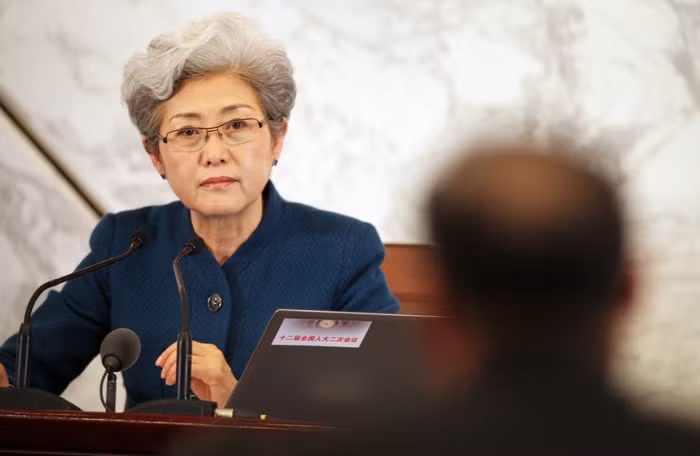 Bà Phó Oánh, trưởng đoàn Trung Quốc tại Đối thoại Shangri-la năm nay.