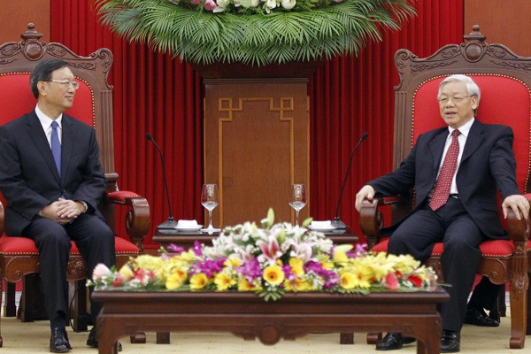 Trong buổi tiếp ông Dương Khiết Trì, Tổng bí thư Nguyễn Phú Trọng đã khẳng định rõ: Lập trường về chủ quyền của Việt Nam đối với các quần đảo Hoàng Sa, Trường Sa và trên Biển Đông là không thay đổi và không thể thay đổi.