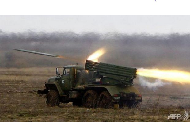 Dàn phóng tên lửa BM-21 Gard, hình minh họa. Dàn phóng tên lửa BM-21 Gard, hình minh họa.