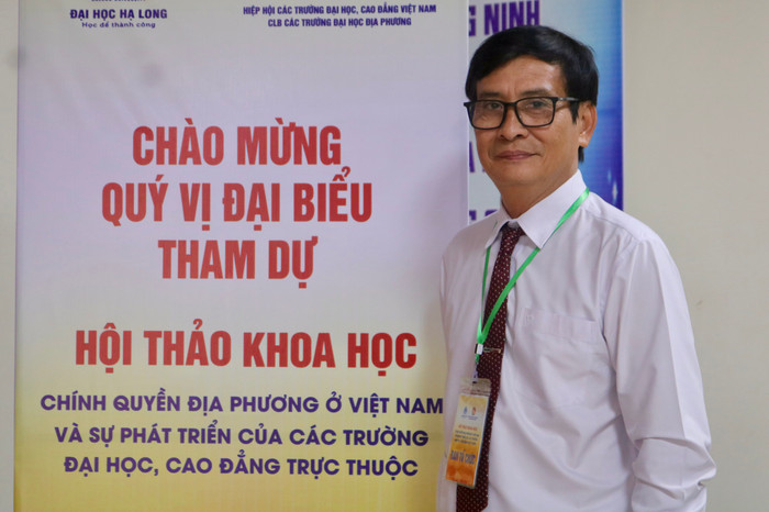 Phó giáo sư, Tiến sĩ Võ Ngọc Hà - Hiệu trưởng Trường Đại học Tiền Giang. Ảnh: Doãn Nhàn gdvn-thay-ha.jpg
