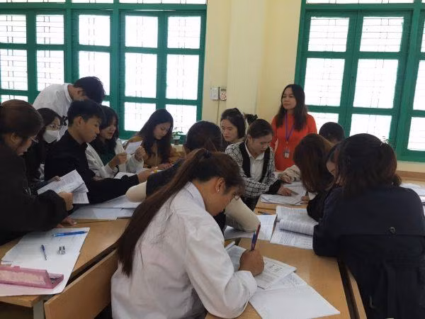 Một giờ học của sinh viên Trường Cao đẳng sư phạm Điện Biên. Ảnh: Trường Cao đẳng sư phạm Điện Biên