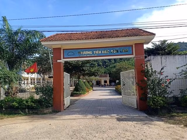 Trường Tiểu học Sơn Lâm nơi xảy ra vụ việc. Ảnh: CTV