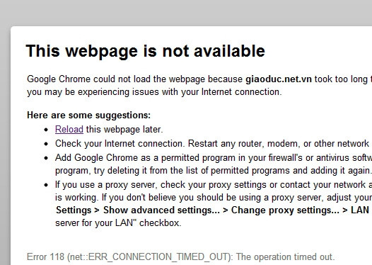 Bạn đọc thường bị tình trạng này từ gần trưa đến chiều nay, 24/1