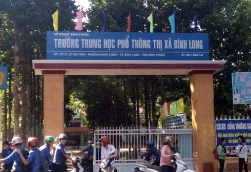 Trường Trung học phổ thông Bình Long. (Ảnh: H.L) Trường Trung học phổ thông Bình Long. (Ảnh: H.L)