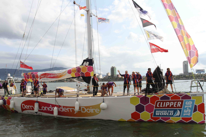 Đội đua thuyền buồm vòng quanh thế giới về tới Đà Nẵng. Ảnh: Thùy Linh Đội đua thuyền buồm vòng quanh thế giới về tới Đà Nẵng. Ảnh: Thùy Linh