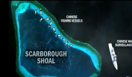 Tàu thuyền Trung Quốc tại bãi cạn Scarborough (hình minh họa)