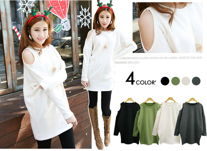 Áo váy khoét khéo ở bờ vai khoe làn da mịn màng của bạn, kiểu áo một màu tuy đơn giản nhưng sẽ rất đẹp nếu bạn kết hợp cùng quần tất và bốt cao cổ. Áo váy khoét khéo ở bờ vai khoe làn da mịn màng của bạn, kiểu áo một màu tuy đơn giản nhưng sẽ rất đẹp nếu bạn kết hợp cùng quần tất và bốt cao cổ.